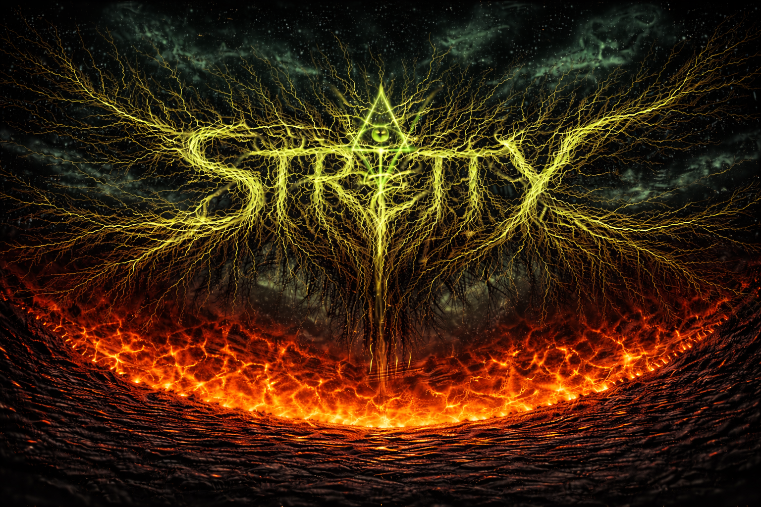 Stretty lightning wordmark visual